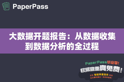 大数据开题报告：从数据收集到数据分析的全过程