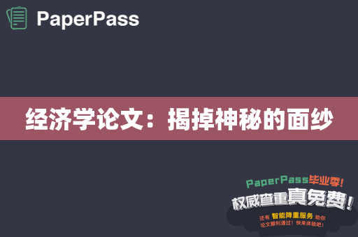 经济学论文：揭掉神秘的面纱
