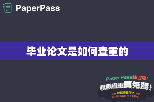 毕业论文是如何查重的