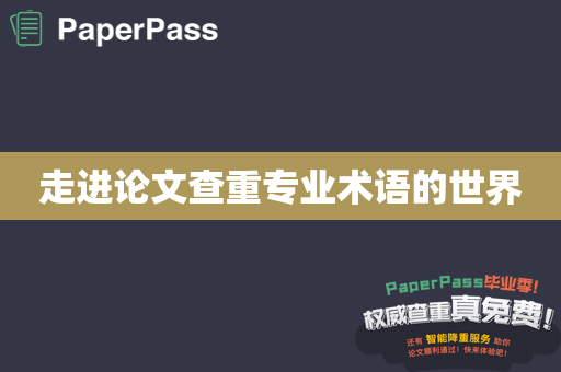走进论文查重专业术语的世界