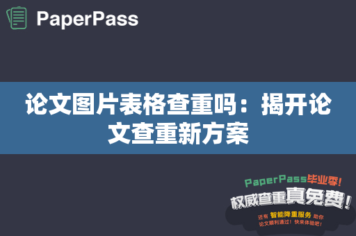 论文图片表格查重吗：揭开论文查重新方案