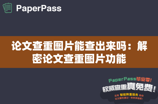 论文查重图片能查出来吗：解密论文查重图片功能