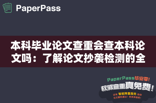 本科毕业论文查重会查本科论文吗：了解论文抄袭检测的全貌