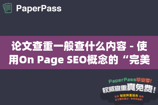 论文查重一般查什么内容 - 使用On Page SEO概念的“完美”指南