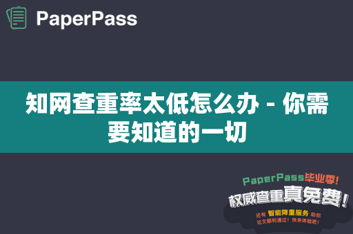 知网查重率太低怎么办 - 你需要知道的一切