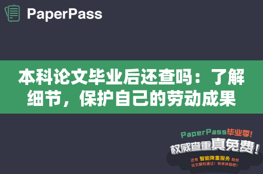 本科论文毕业后还查吗：了解细节，保护自己的劳动成果