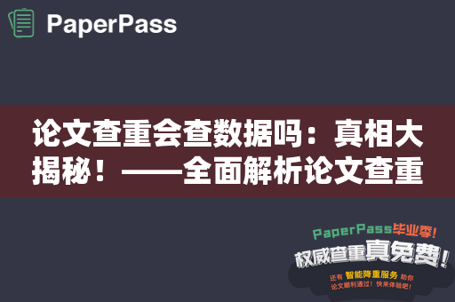 论文查重会查数据吗：真相大揭秘！——全面解析论文查重和所检测的数据类型